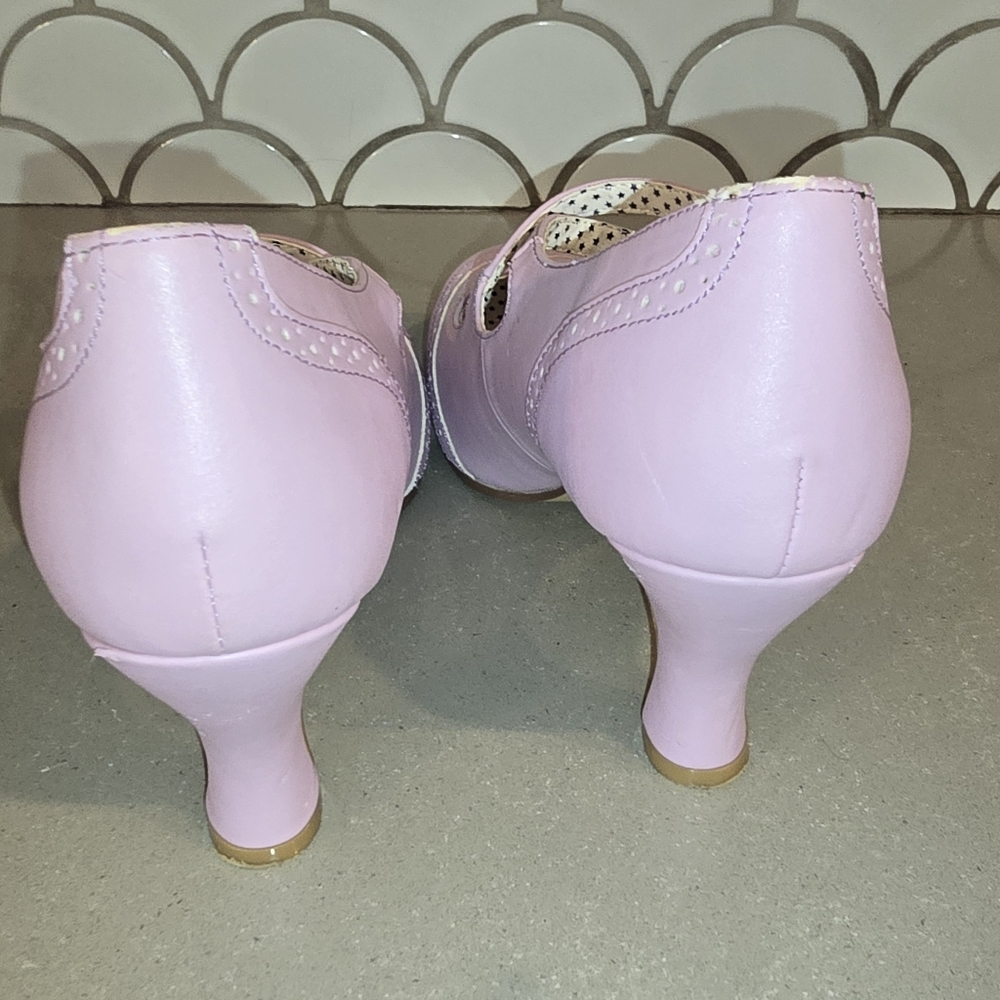 Pleaser Pin Up Couture FLAPPER-25 3" Kitten Heel Mary jane Pump Size 10 Retro - Picture 4 of 8